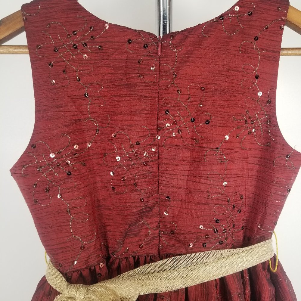 🌵 Emily West Formal Dress Burgundy Taffeta - Picture 6 of 8